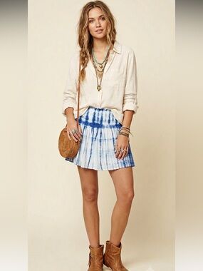 Anthropologie Raga Tie Dye Skirt